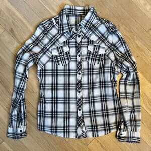 Like New ALLSAINTS Jacks Place Button Down Plaid Shirt S/M